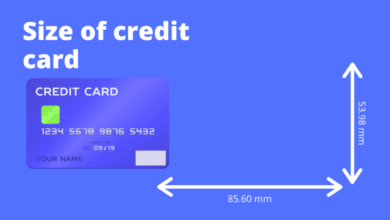 what is the size of credit card